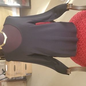 Long Sleeve Black Rayon Top